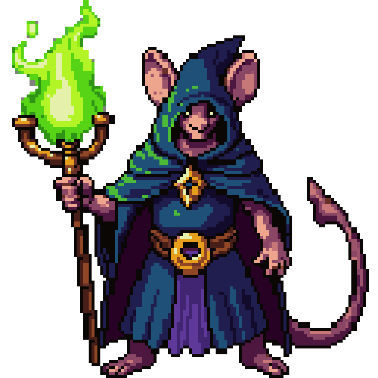 Skaven warlock mage pixel art