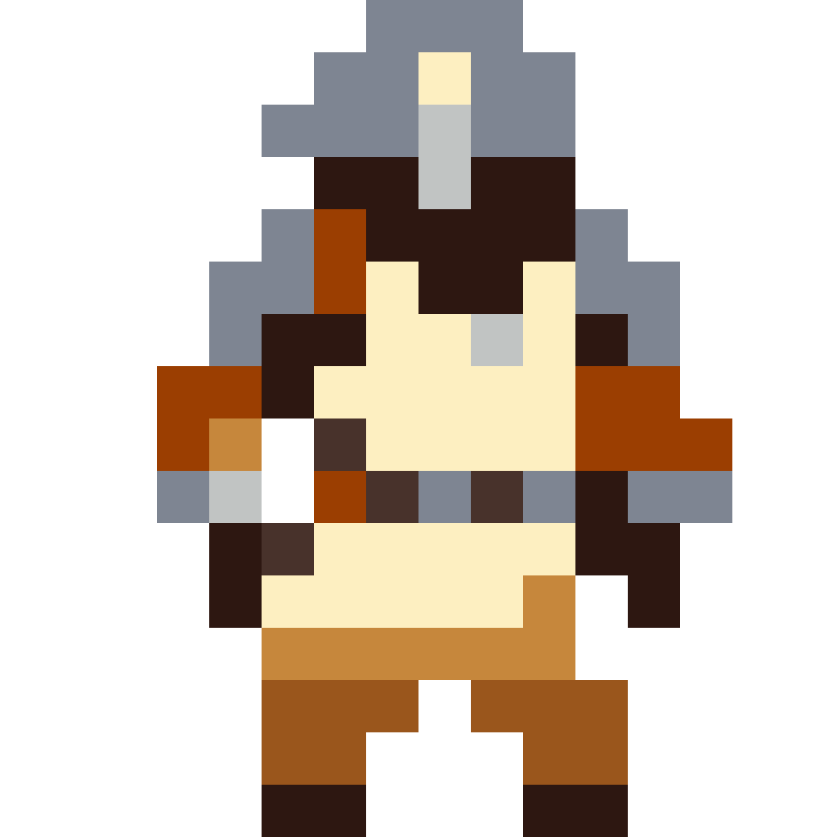 Armored warrior — 16×16 pixel art sprite