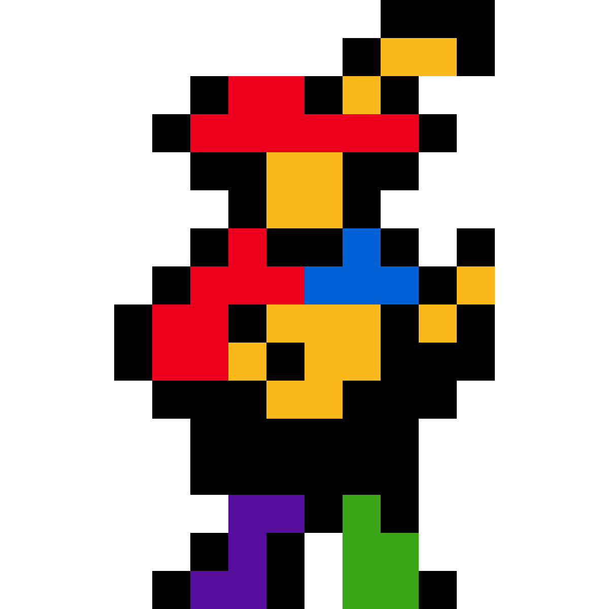 Colorful bard pixel art