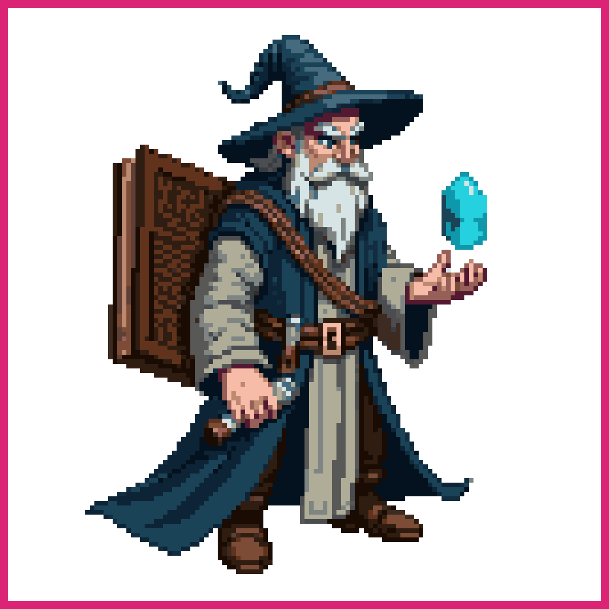 Angry Dark Fantasy Wizard | Sprite-AI