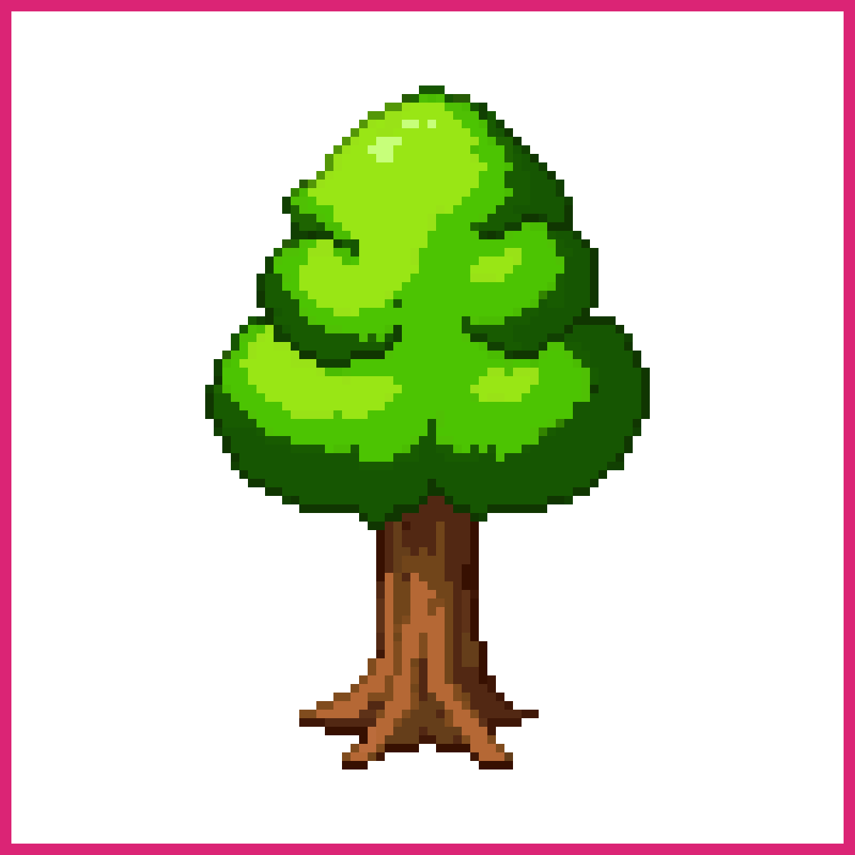 Stylized Green Tree Sprite | Sprite-AI