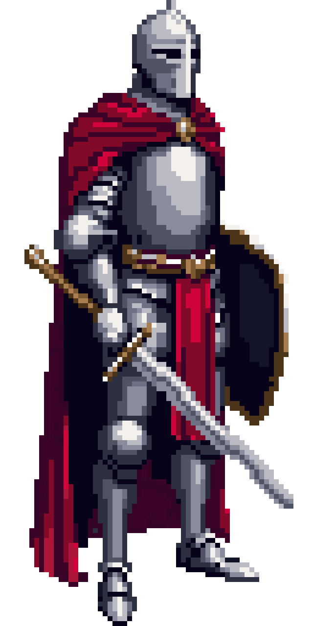 Medieval knight pixel art