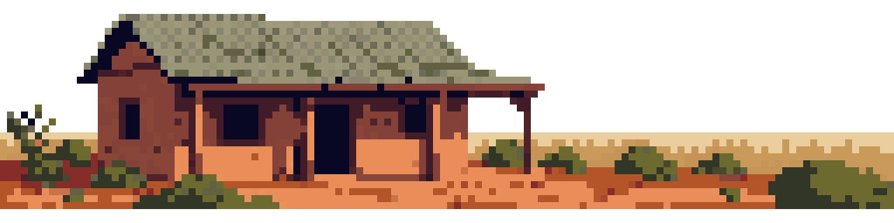 South African homestead pixel art