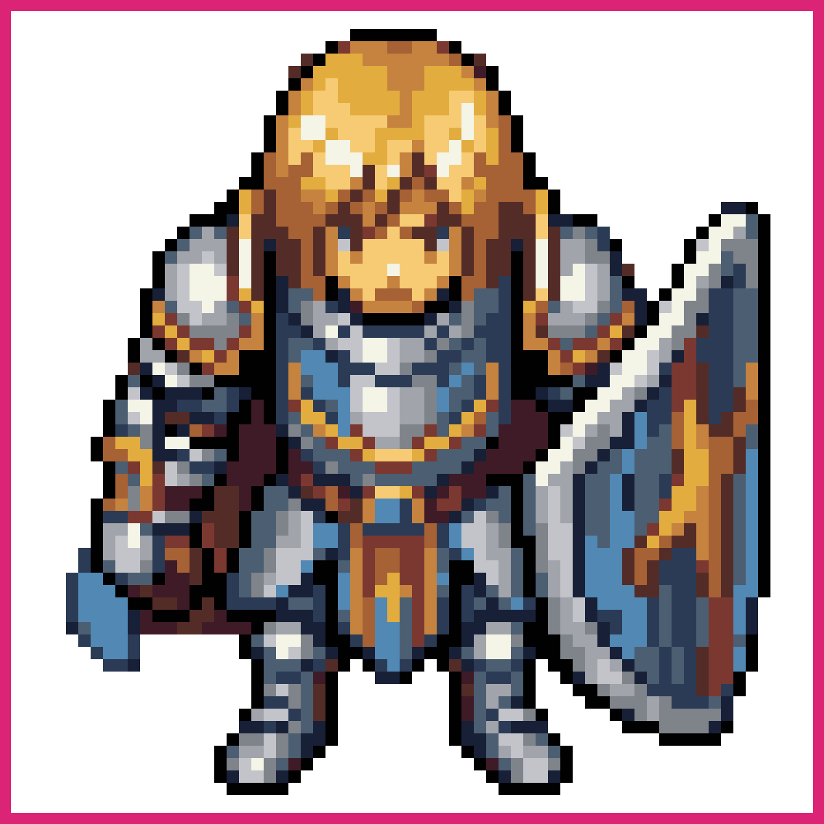 Armored Paladin Knight with Shield | Sprite-AI