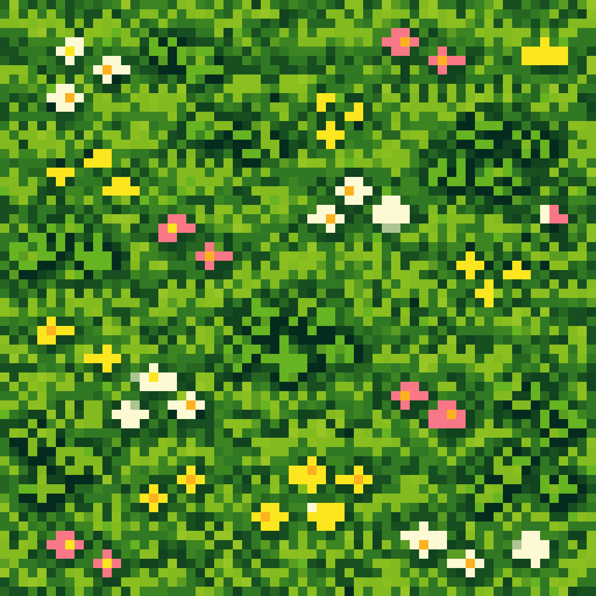 Tileable grass texture pixel art