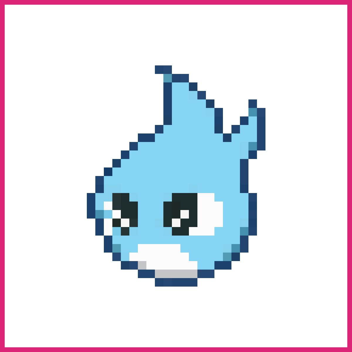 small blue floating flame with eyes | Sprite-AI