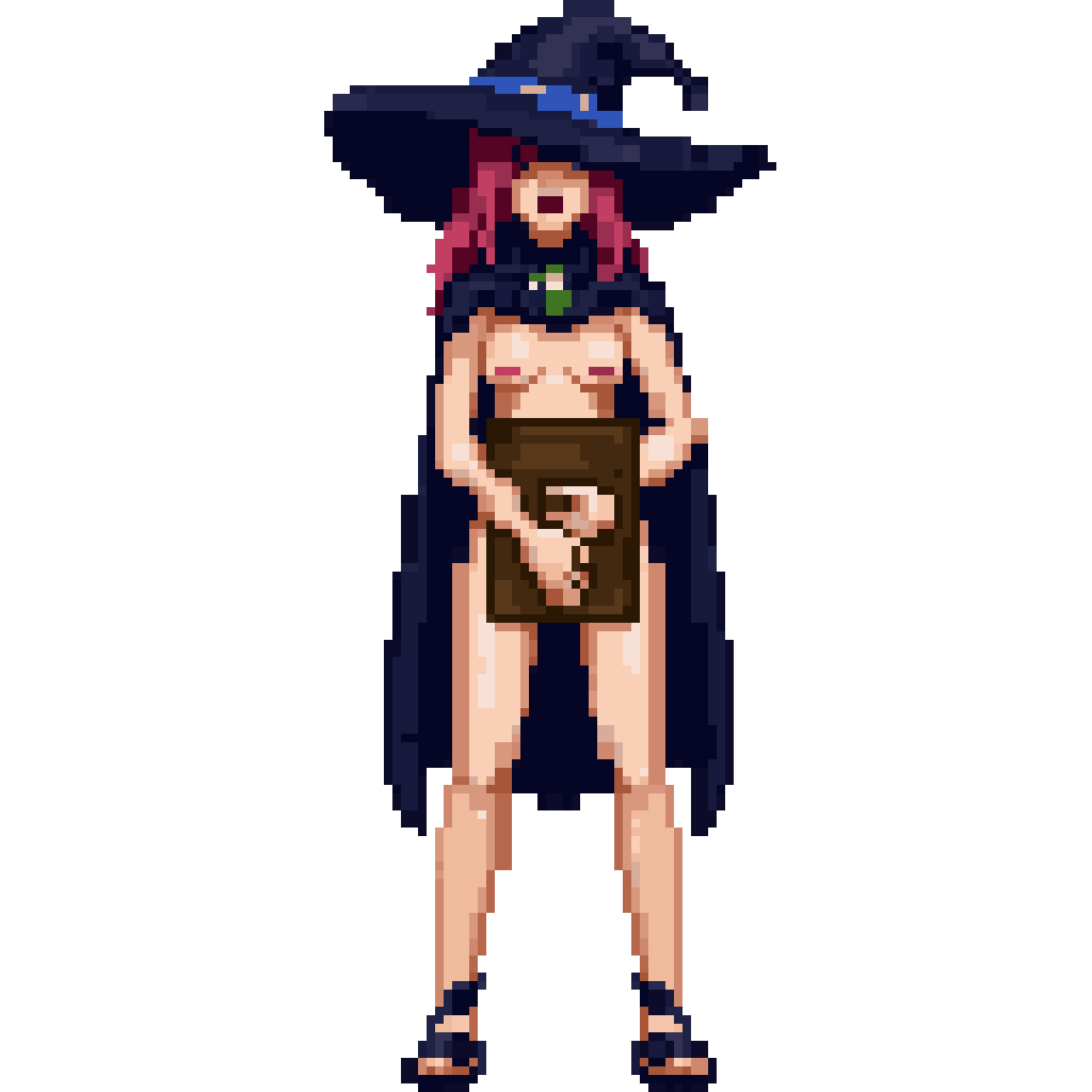 Naked sorceress pixel art