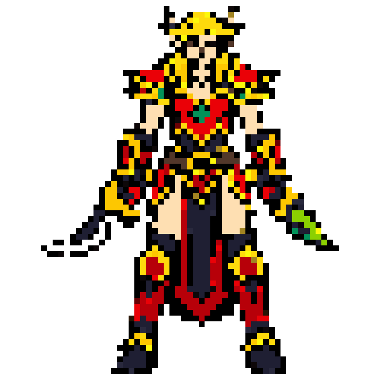 blood elf from warcraft pixel art