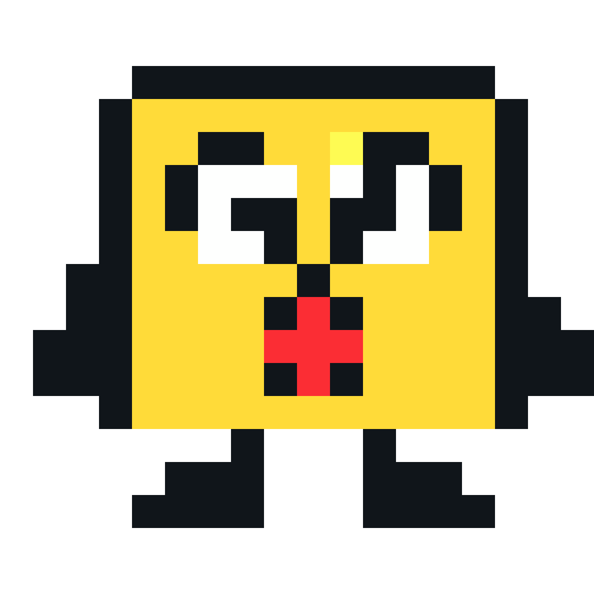 Surprised face character pixel art