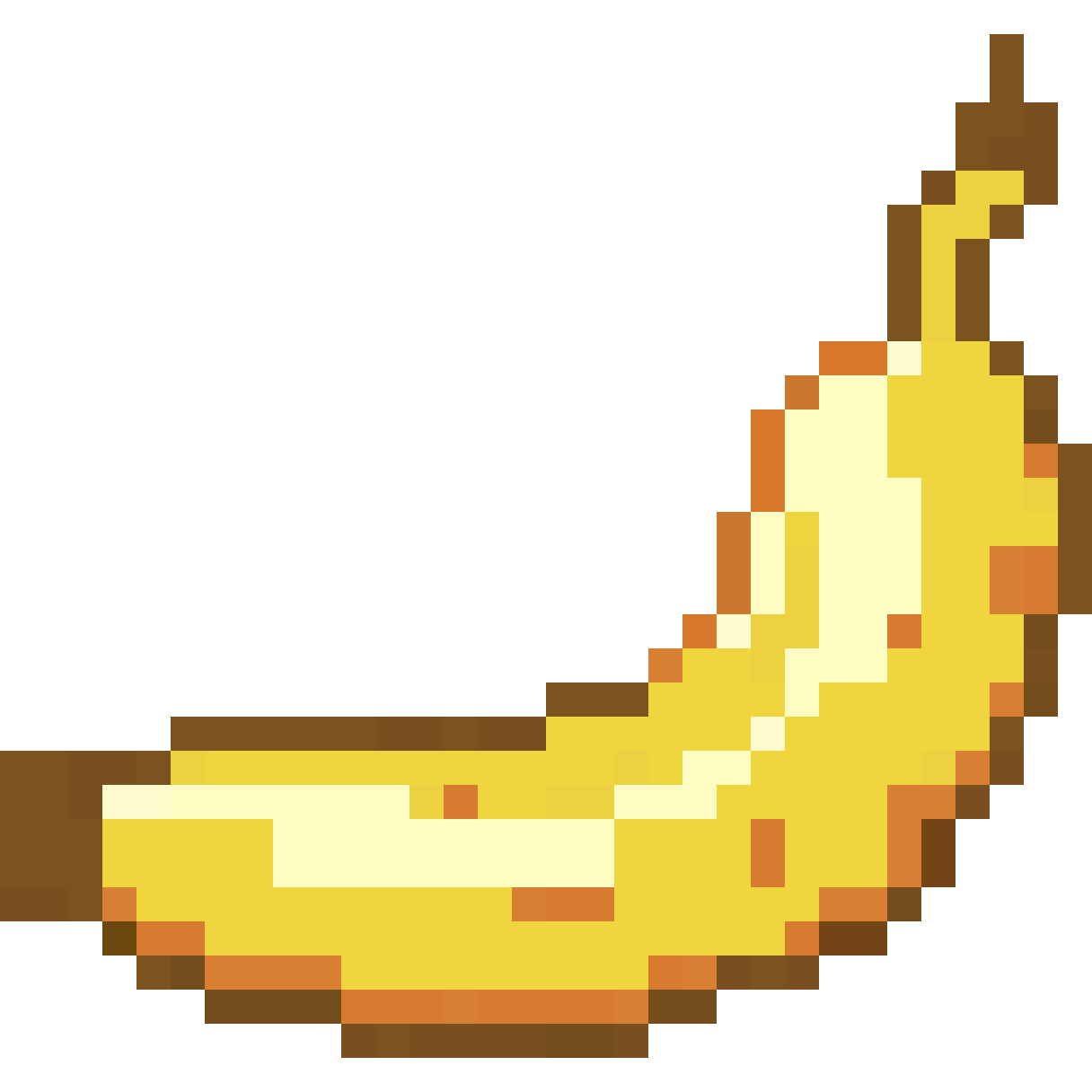 Open banana peel pixel art