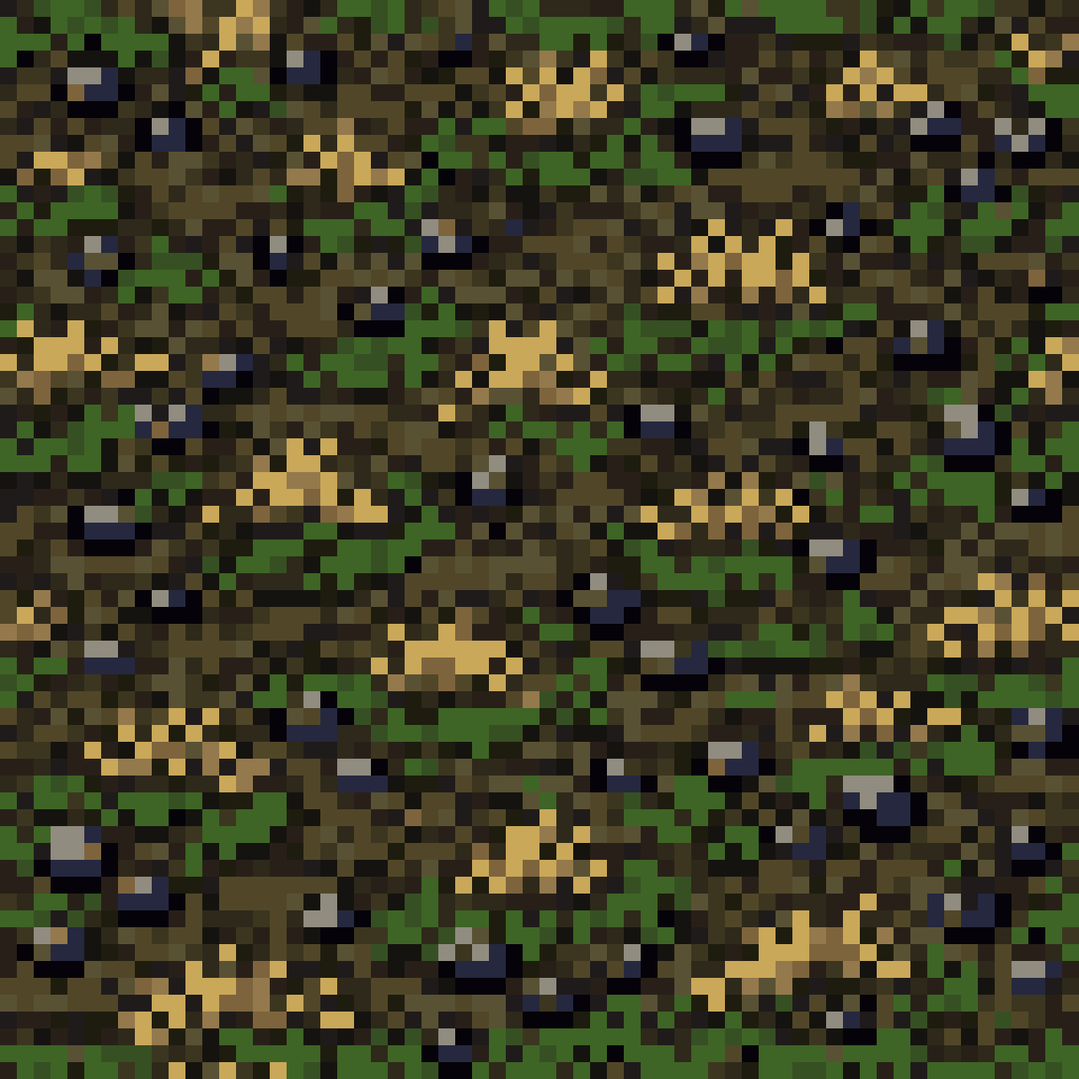 Dark Mossy Dirt Floor Tile pixel art