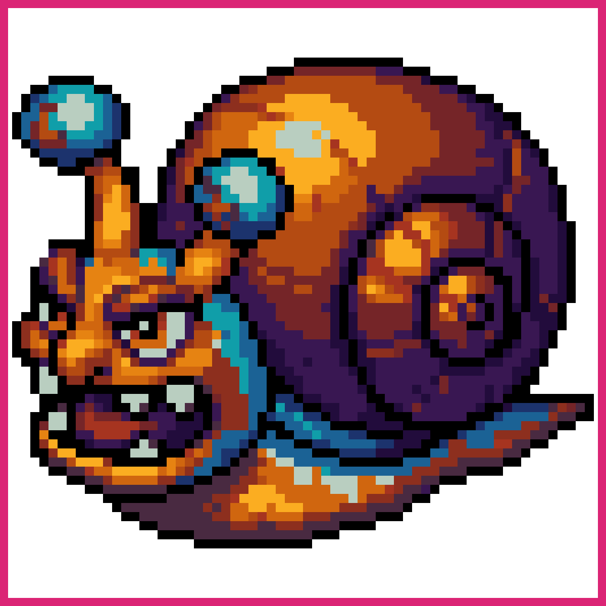 16-bit pixel art snail monster | Sprite-AI