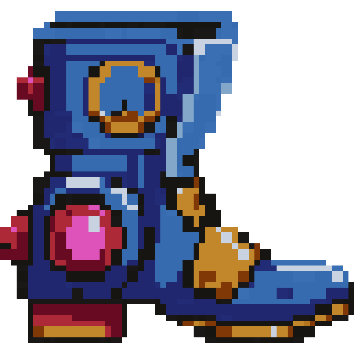 Sonic robot boot rocket pixel art