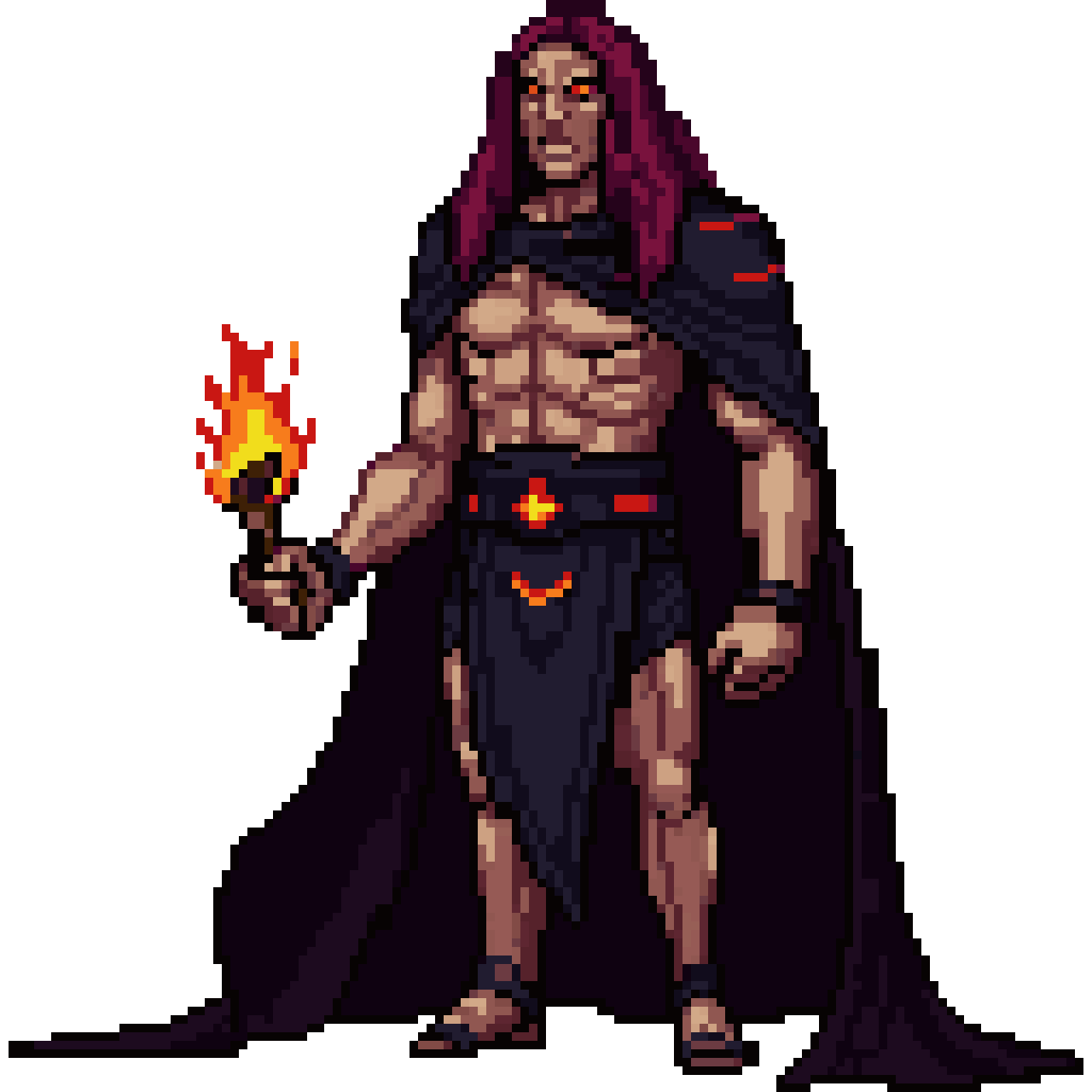 Hades the Underworld God pixel art