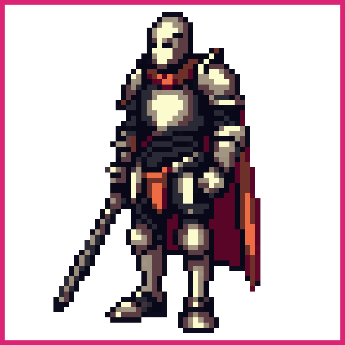 Gothic medieval knight in rustic armor | Sprite-AI