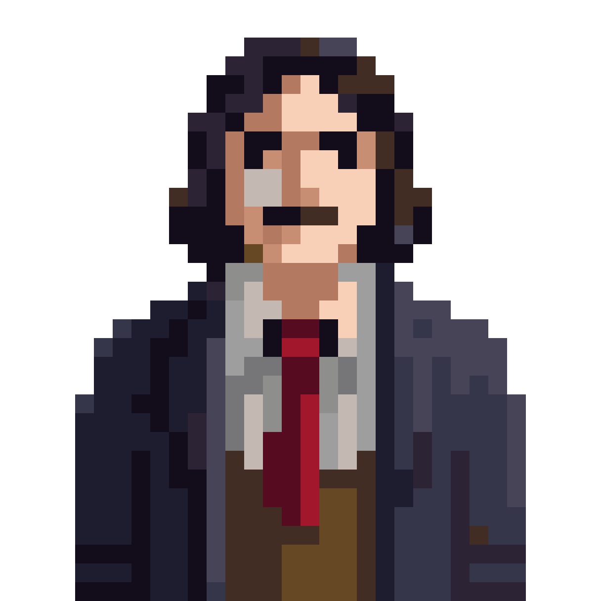 Jeffrey Epstein in Classic Clothes pixel art