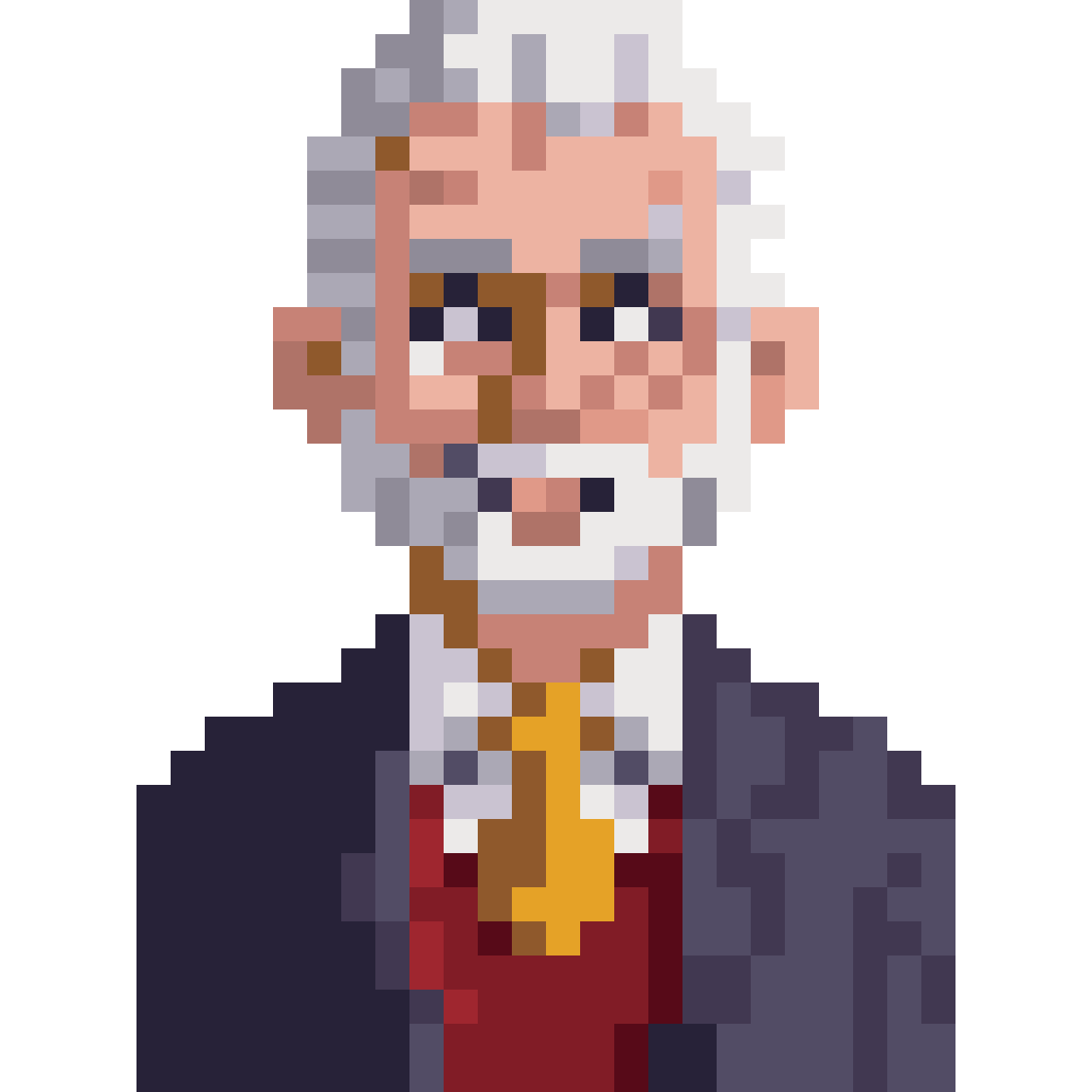 Jeffrey Epstein with White Hair pixel art