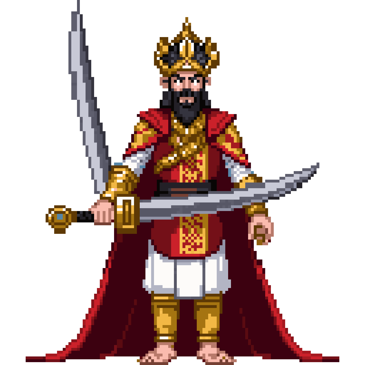 Sri Lankan king pixel art