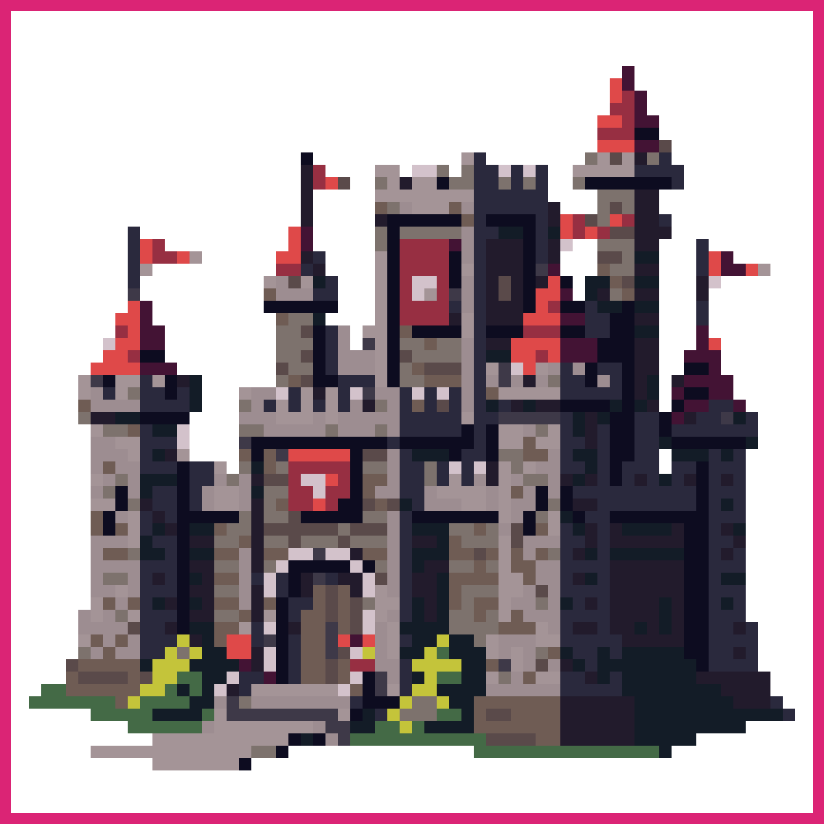 Large Medieval Fantasy Castle Fortress | Sprite-AI