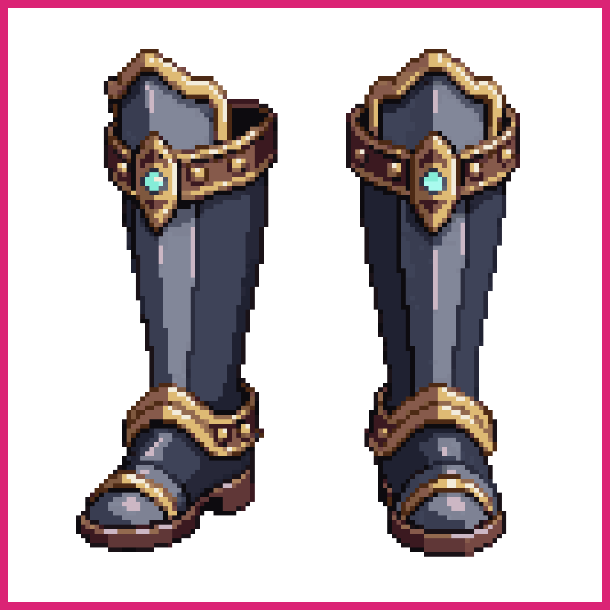 Fantasy RPG Anime Style Greaves | Sprite-AI