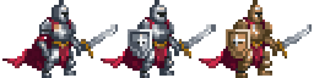 Medieval knight pixel art
