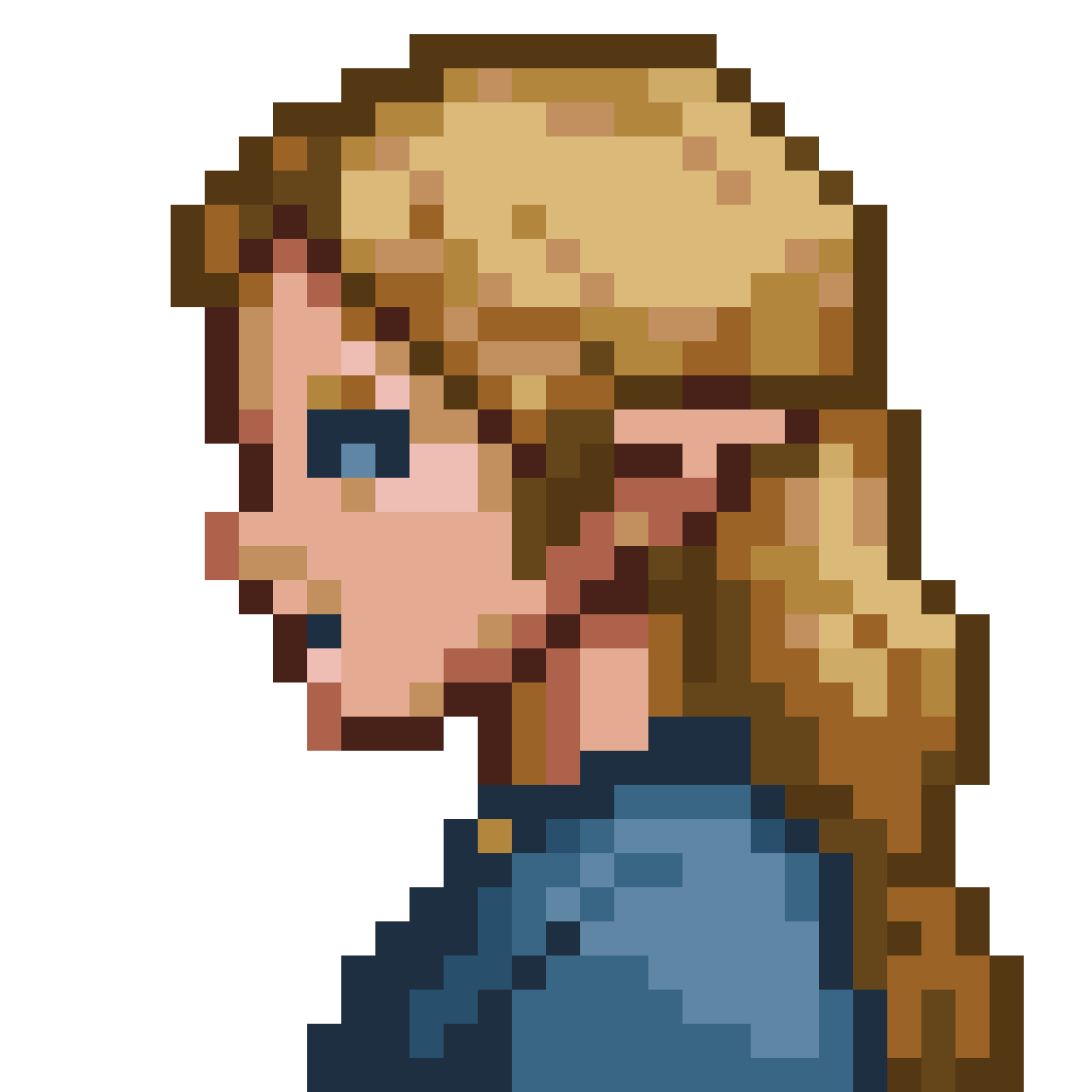 pixelated blond hair elves pixel art