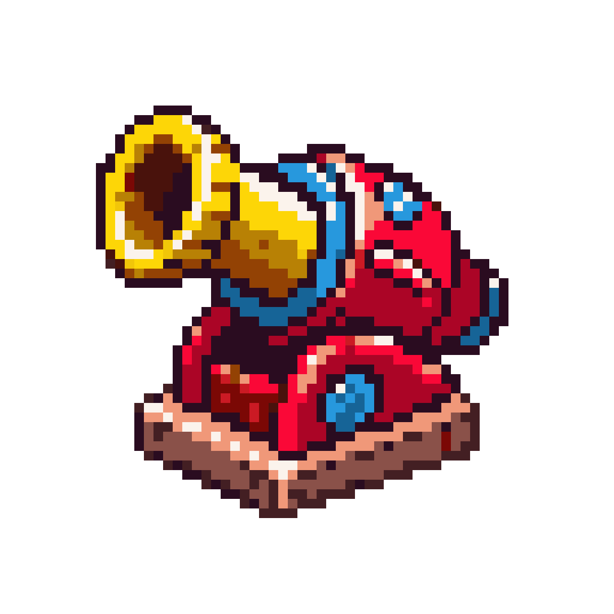 Toy style cannon pixel art