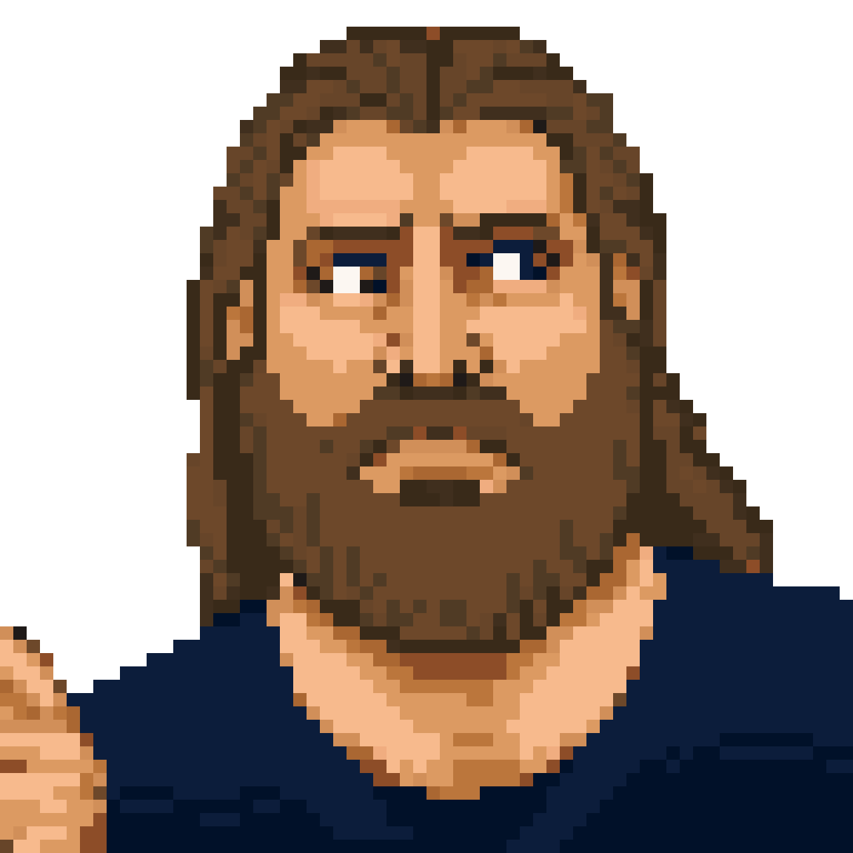 bearded warrior pixel art