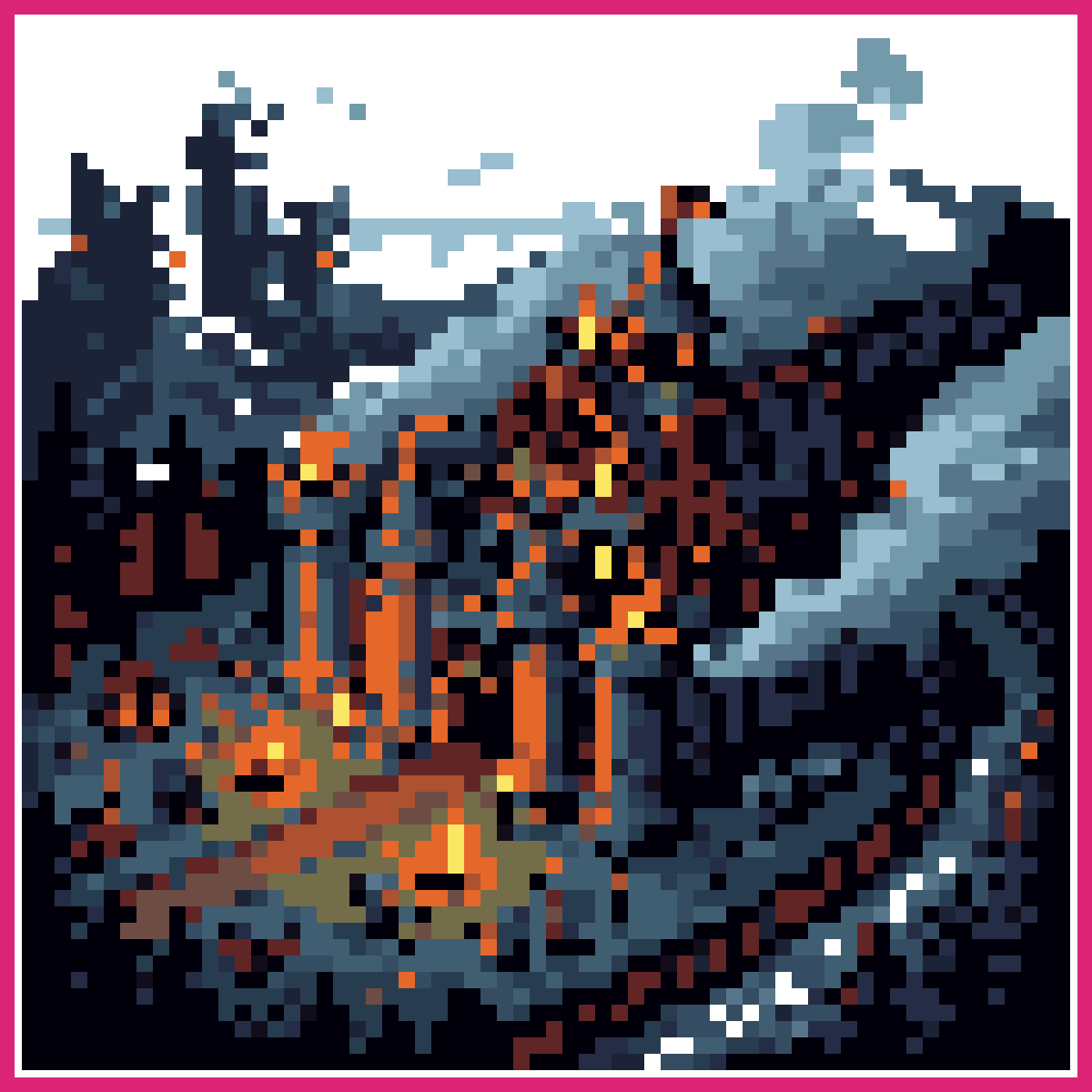 16-bit pixel art, besieged medieval castle at n... | Sprite-AI