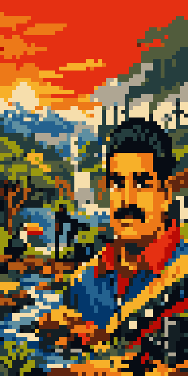Nicolas Maduro campaign poster pixel art