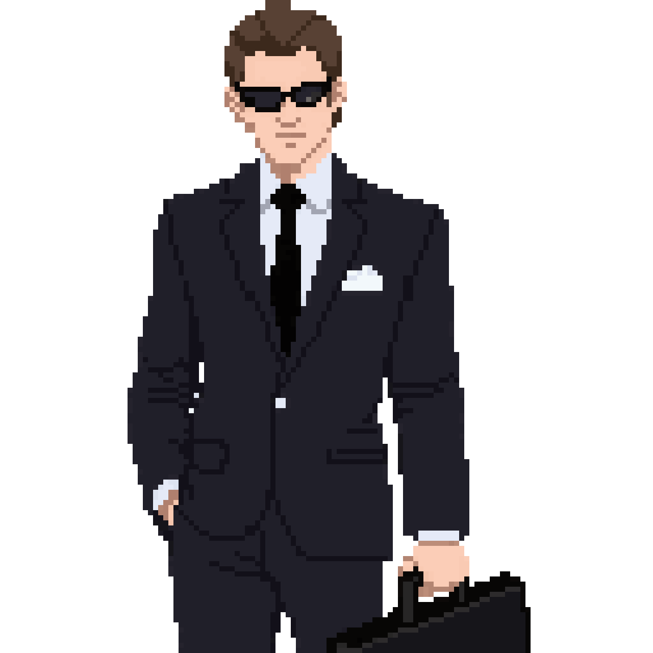 FBI agent pixel art