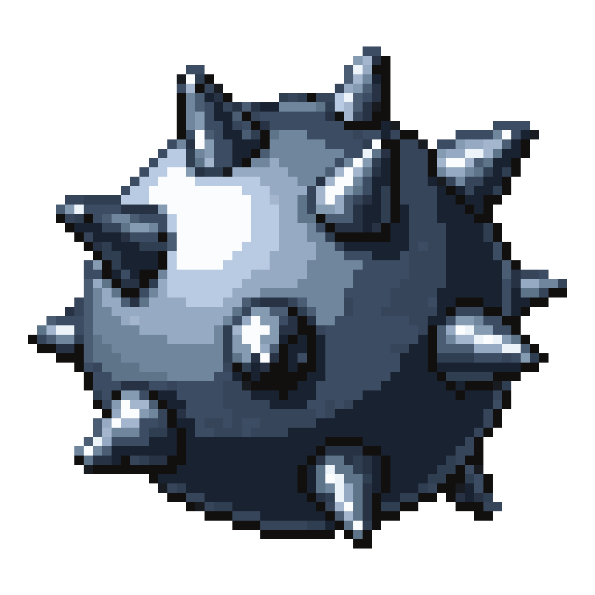 Spiked iron ball pixel art