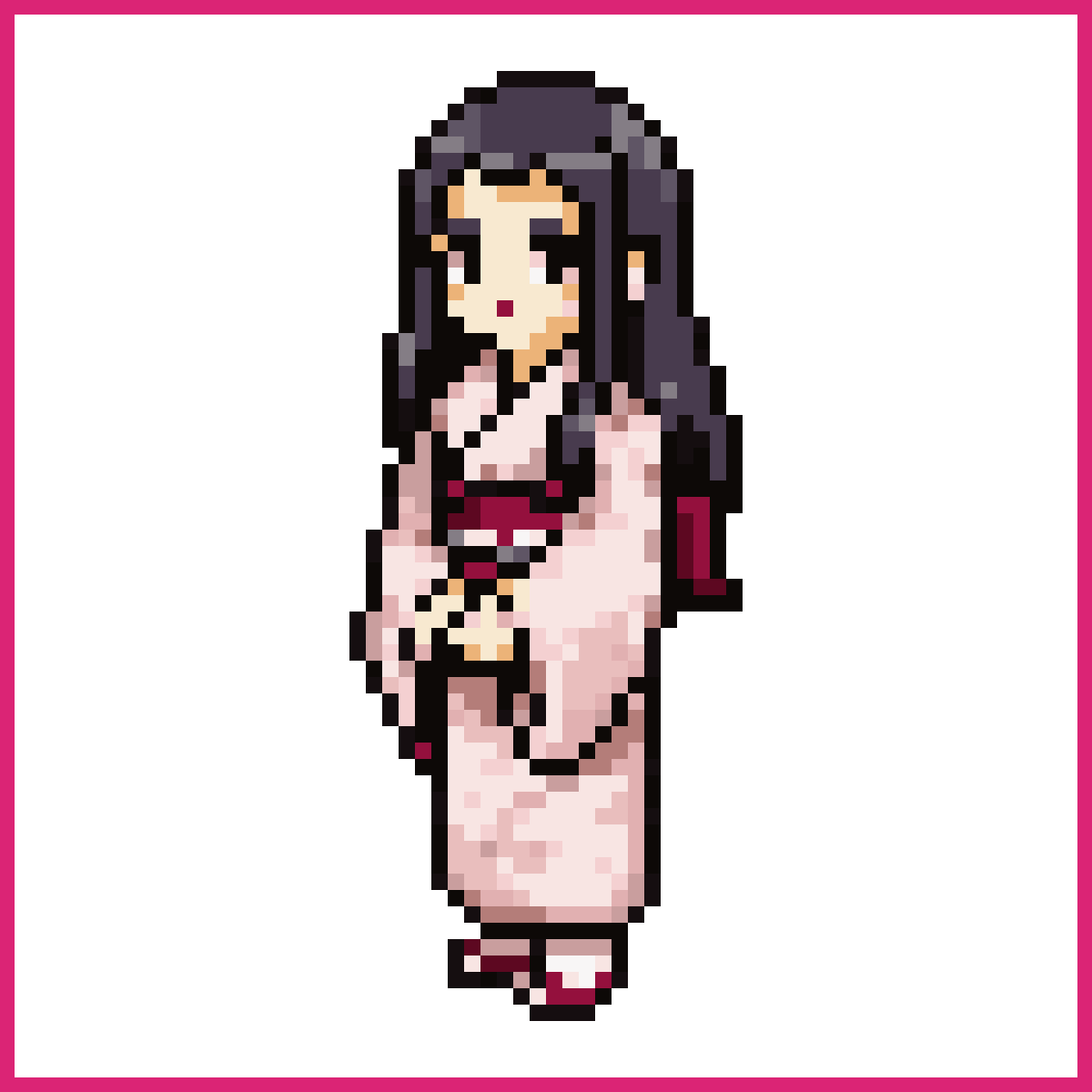cute Japanese girl in kimono | Sprite-AI