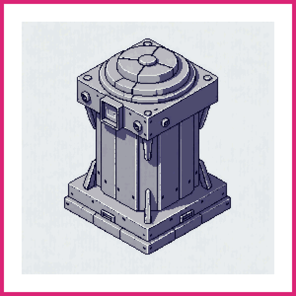 isometric titanium turret | Sprite-AI