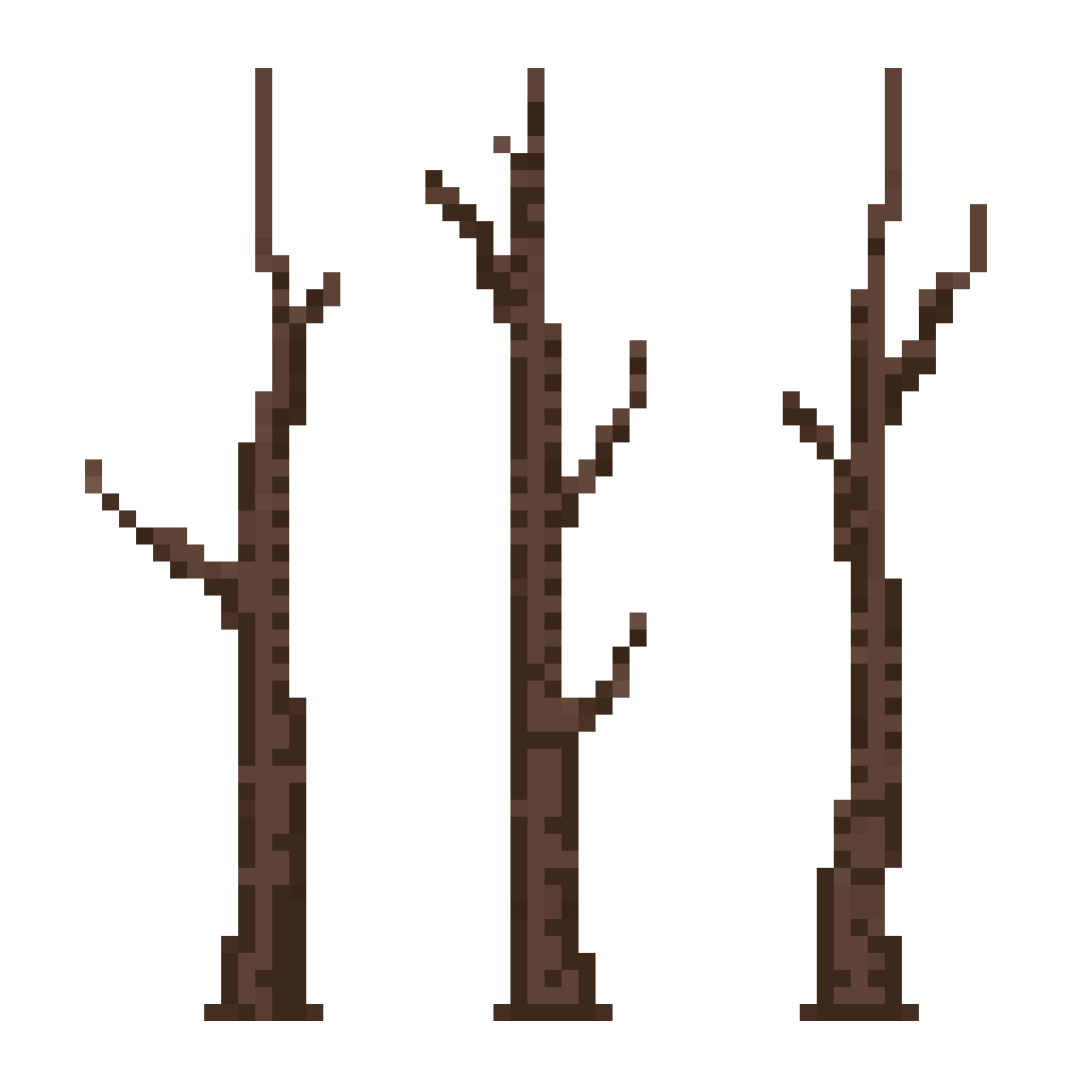 Leafless trees pixel art