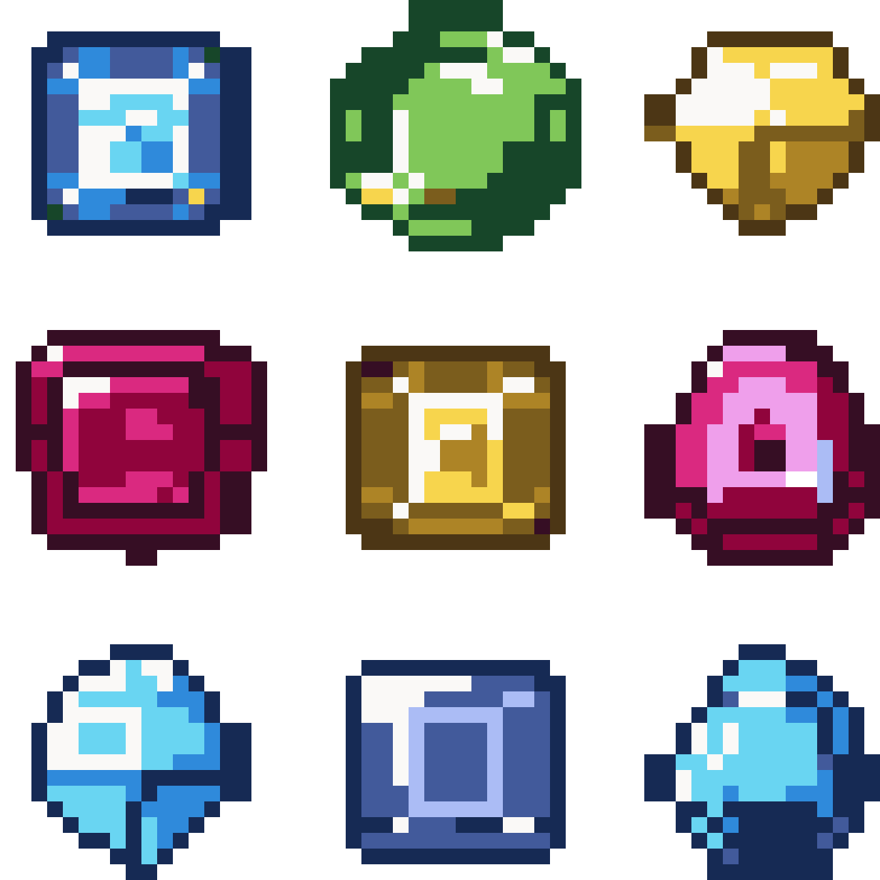 i want a set of pixel art