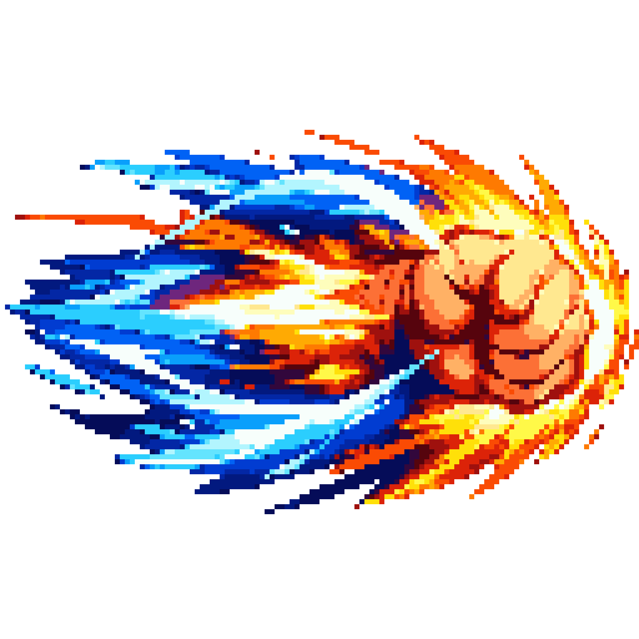 Punch effect pixel art