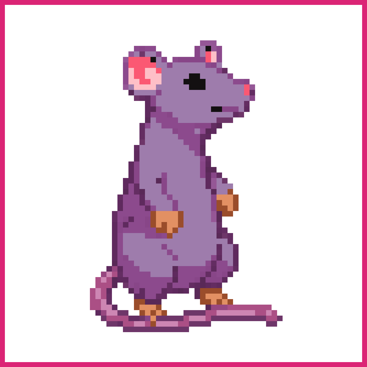 upright standing rat with elongated body | Sprite-AI