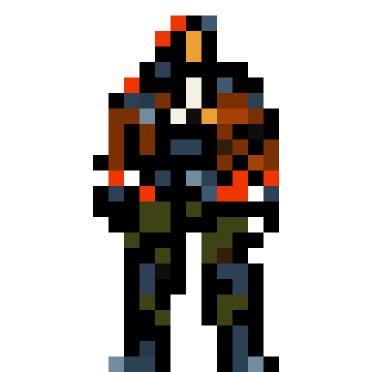 Mining ship crew member pixel art