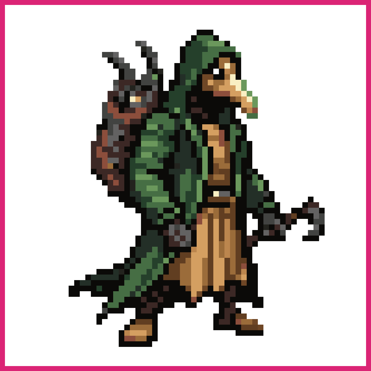 Pixel art playable character sprite for a dark ... | Sprite-AI