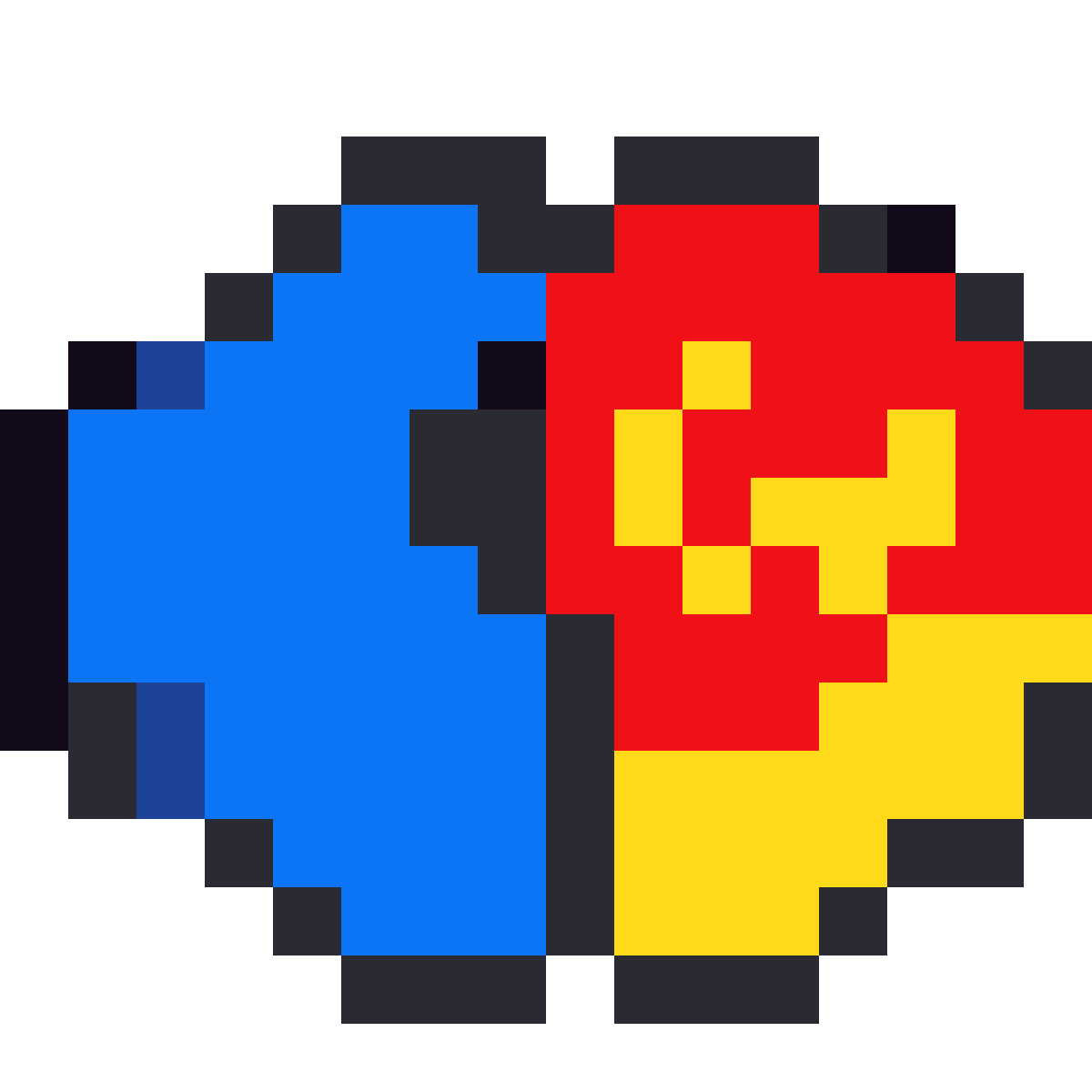 Colorful brain pixel art