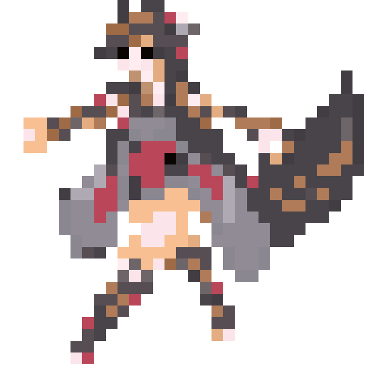 orfevre anime girl pixel art