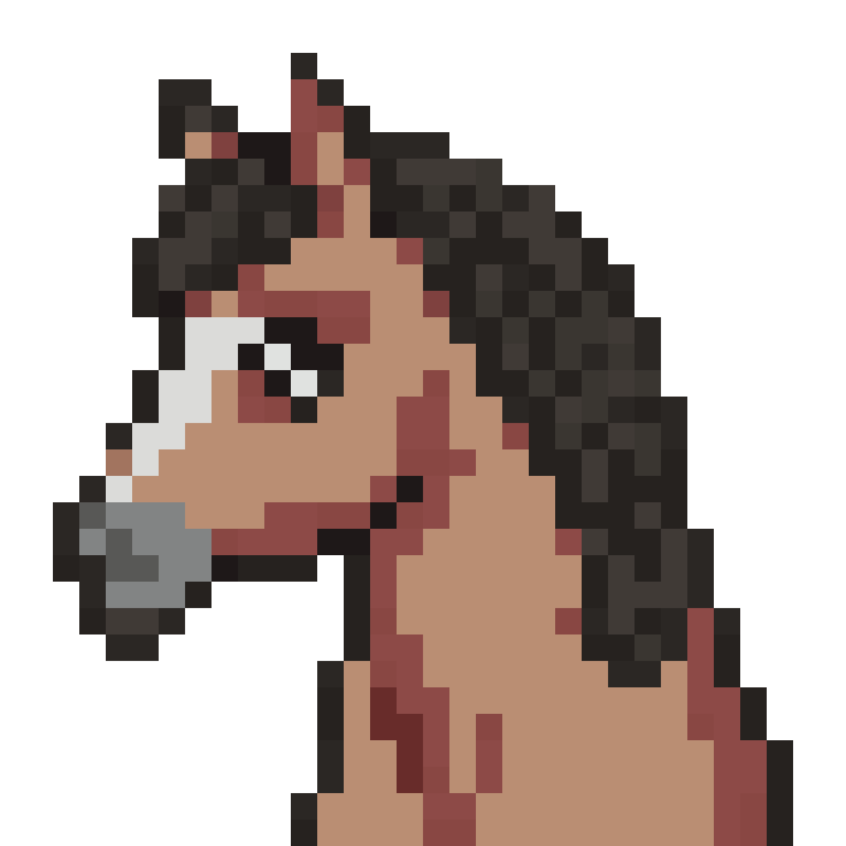 orfevre anime horse girl pixel art