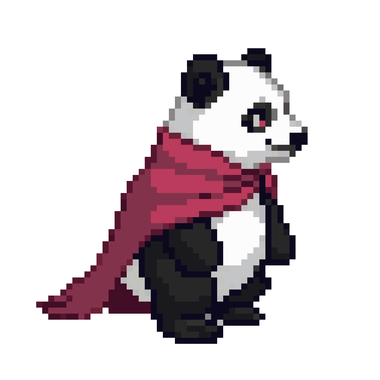 Panda with Capes pixel art