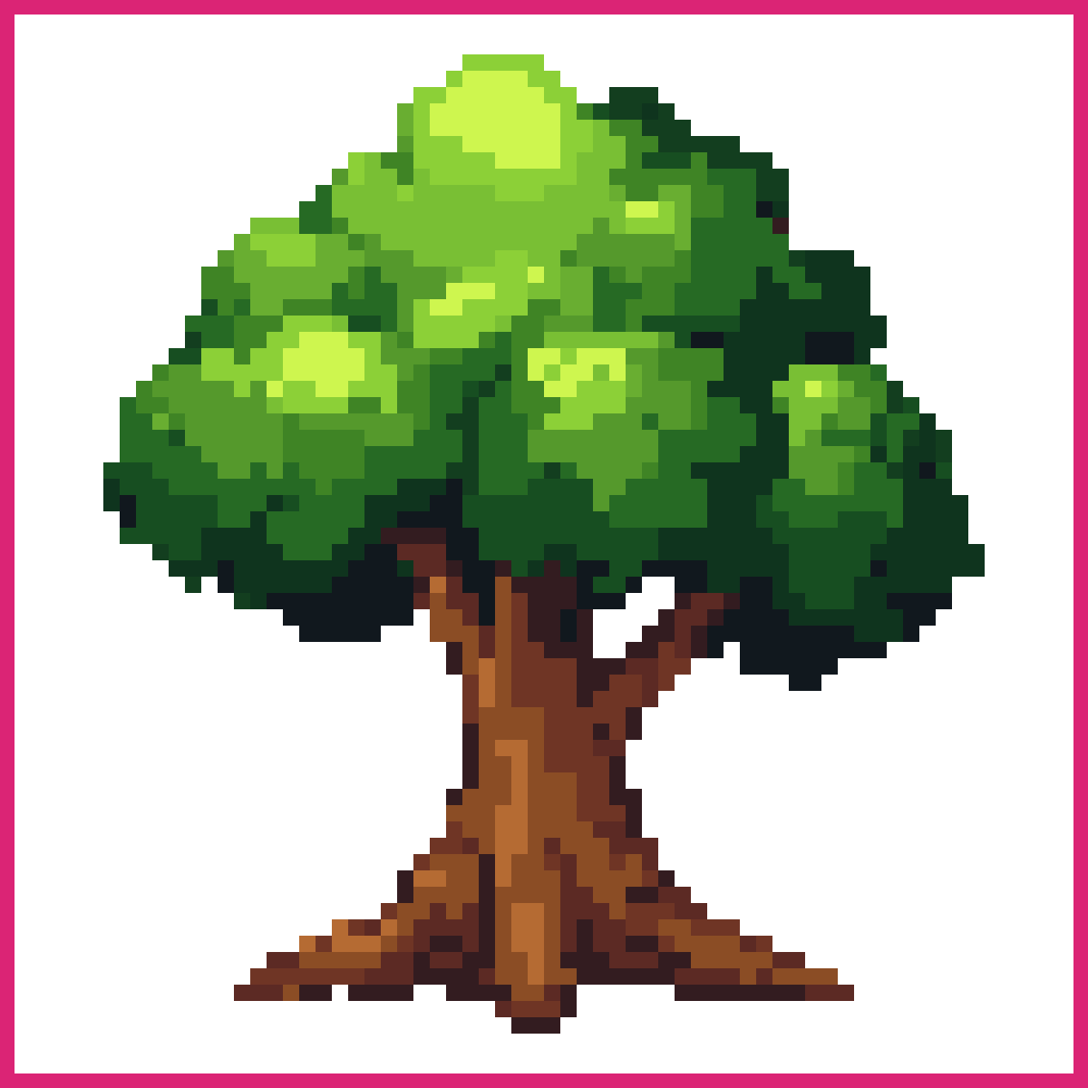 Tree Being Chopped Down in Runescape Style | Sprite-AI