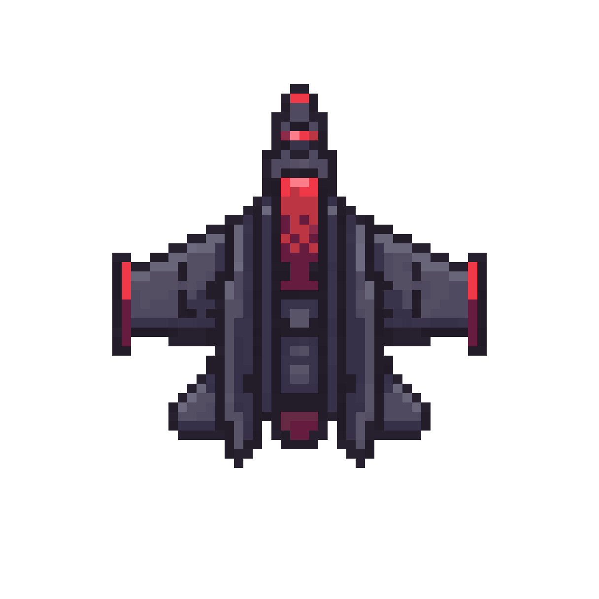 2D pixel art enemy fighter jet pixel art