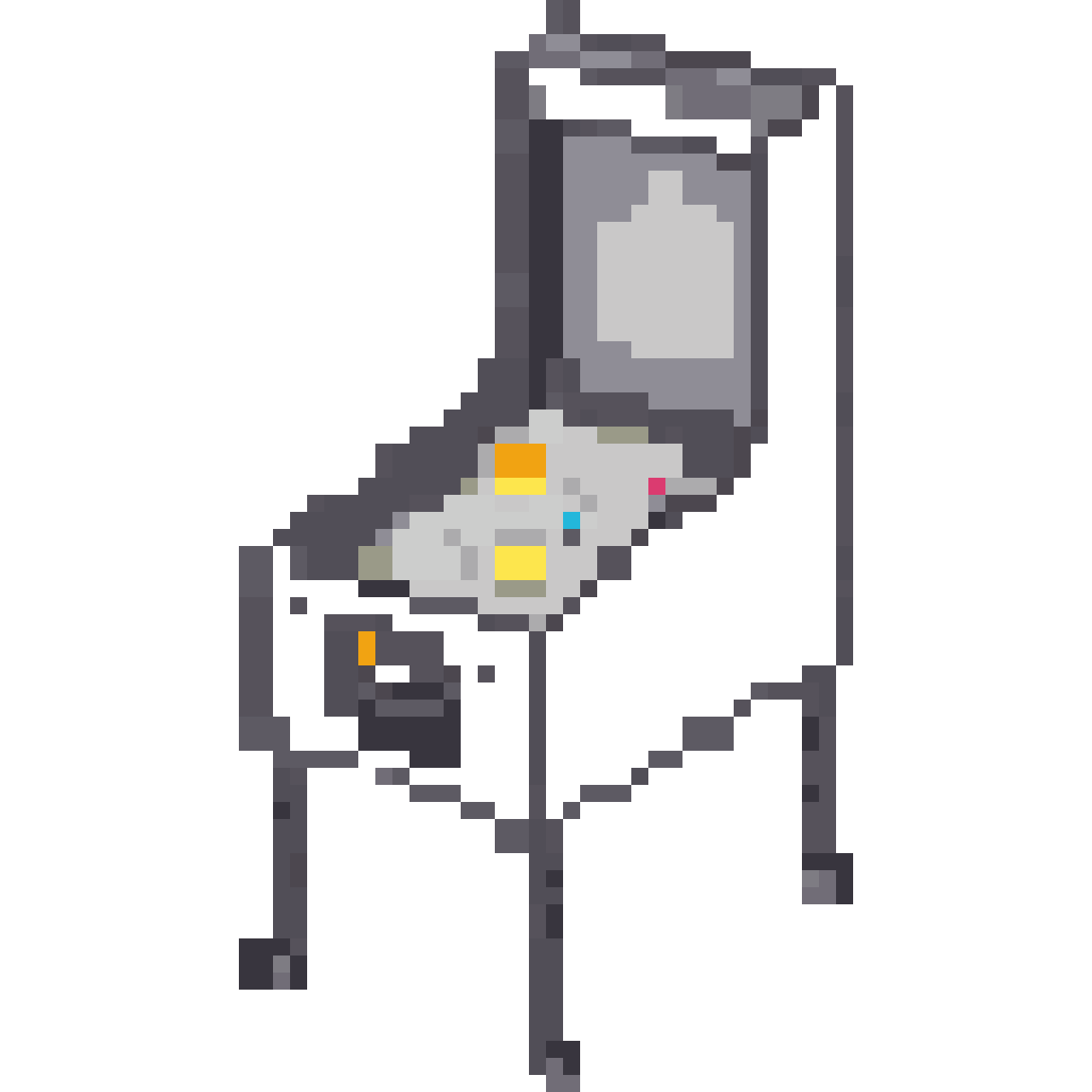 White pinball pixel art