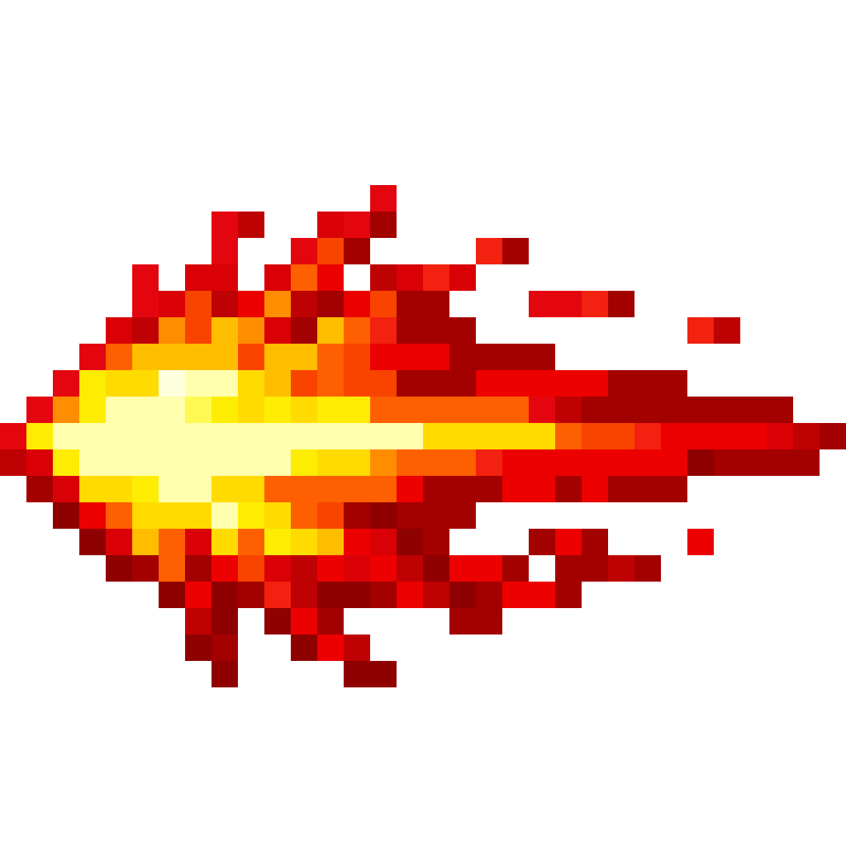 Cartoon Muzzle Flash VFX Sprite pixel art