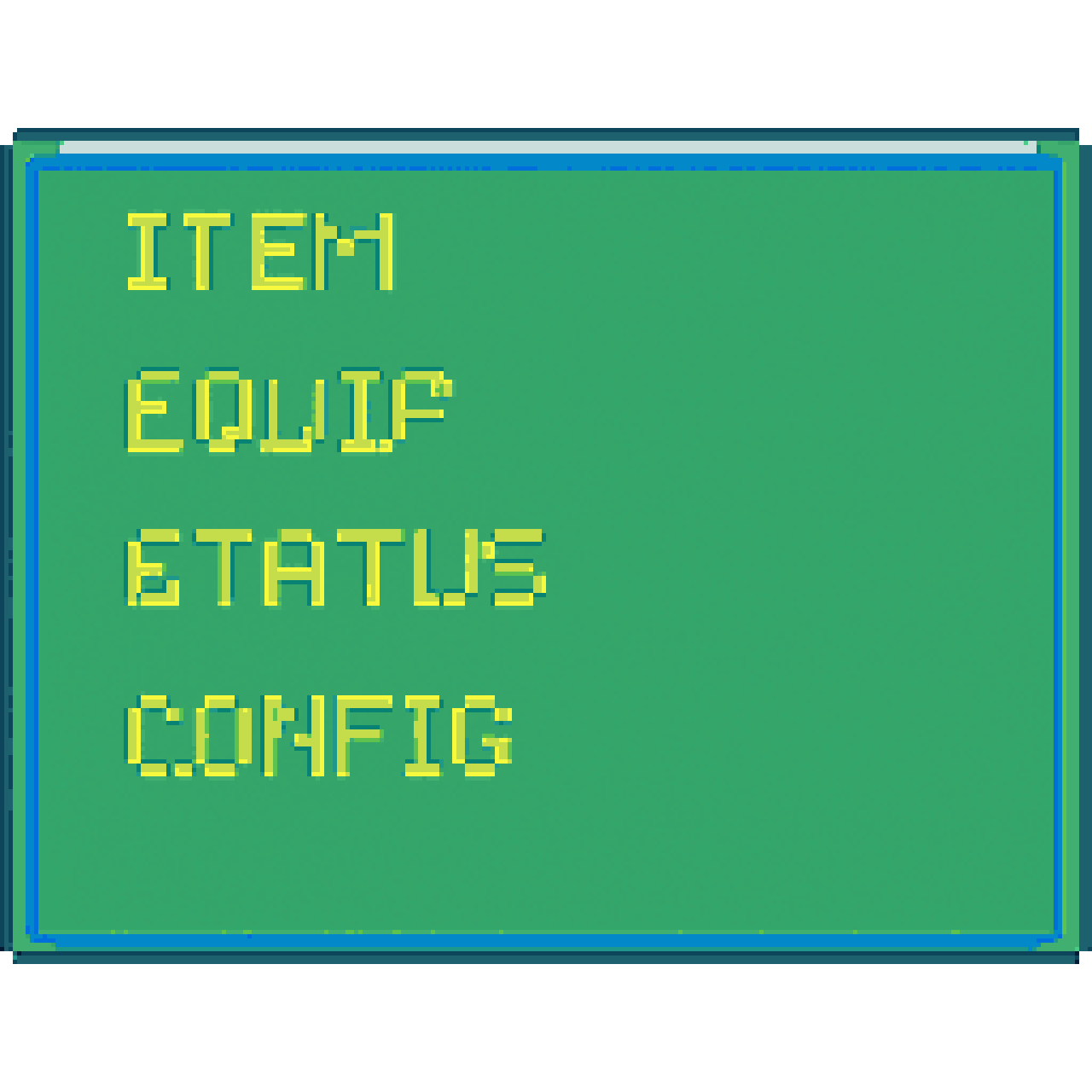 Glitchy Menu Screen pixel art