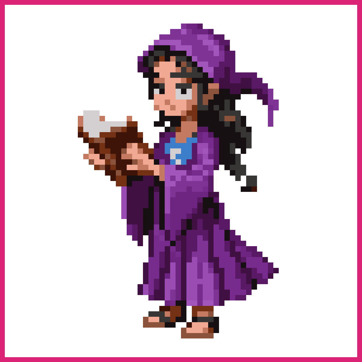 Young Persian Princess Mage Sprite | Sprite-AI